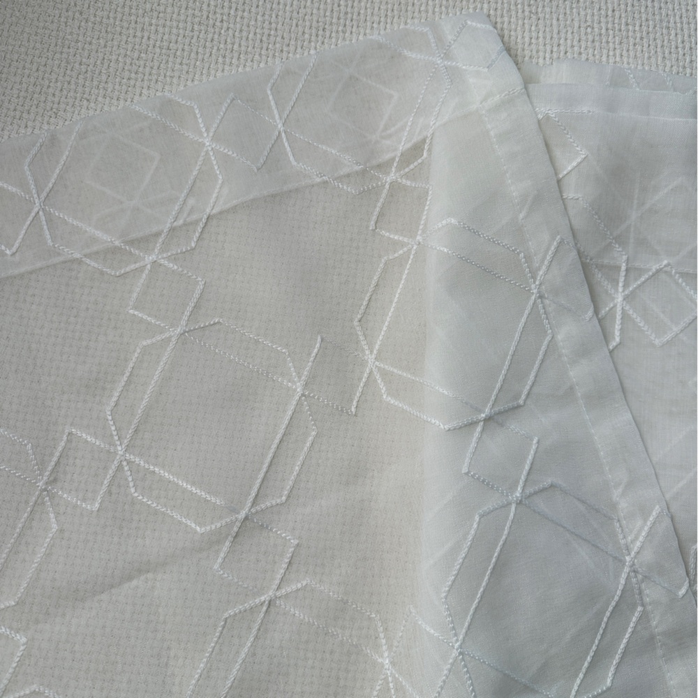 Pair Panels Sheer Ivory Panels Curtains Crewel Embroidery 84” L Sonoma Kohl’s - Picture 8 of 11